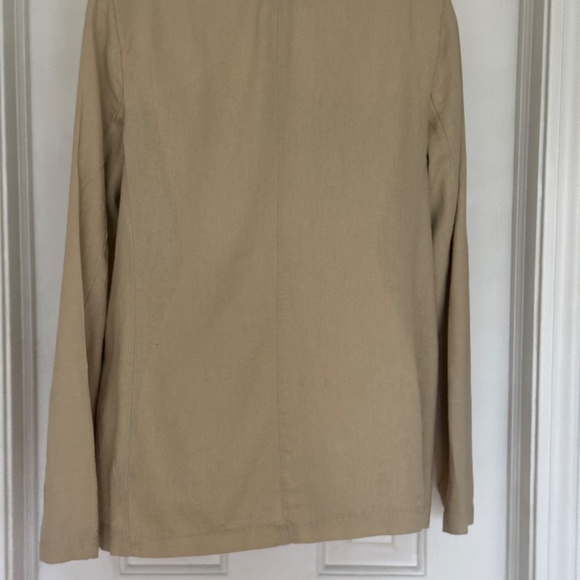 Sanctuary Linen Blend Tan 1 button Blazer With Pockets Woman Size small S - Picture 4 of 4